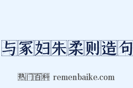 与冢妇朱柔则造句是什么意思的图片